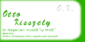 otto kisszely business card
